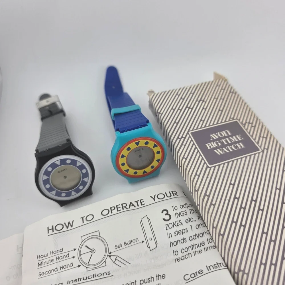Avon Big Time Watch Set Vintage 1989 Two Watches AS IS‎ Parts
